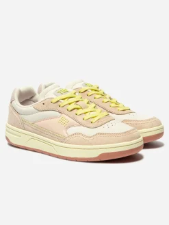 Tennis Femme Cuir Nubuck Rose ALMERIA