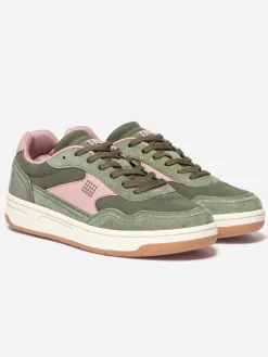 Tennis Femme Cuir Nubuck Vert ALMERIA