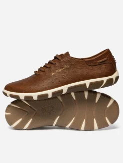 Tennis Femme Cuir Tabac JAZARU