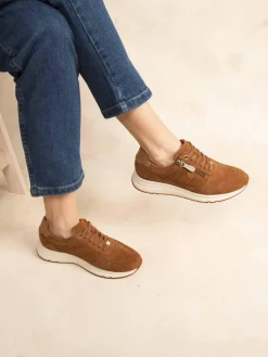 Tennis Femme Doublée Cuir Tan BLONZIP