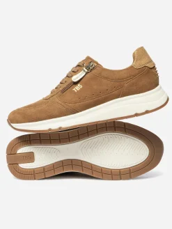 Tennis Femme Doublée Cuir Tan BLONZIP