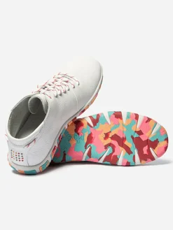 Tennis Femme Mid-cut Cuir Blanc