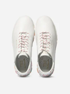 Tennis Femme Mid-cut Cuir Blanc