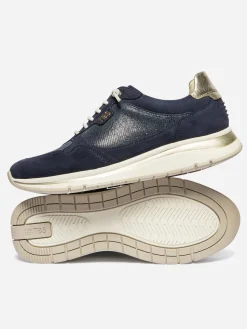 Tennis Femme Textile Marine et Or BLOLACE