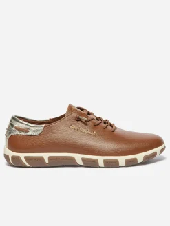 Tennis Femme Textile Pecan et Champagne JAZLACE