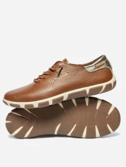 Tennis Femme Textile Pecan et Champagne JAZLACE