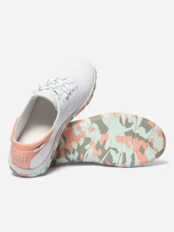 Tennis Femme Textile Recyclé Blanc et Goyave