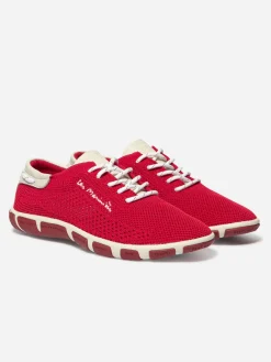 Tennis Femme Textile Recyclé Rouge