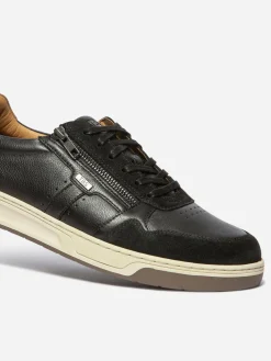 Tennis Homme Doublée Cuir Noir et Camel THEOZIP
