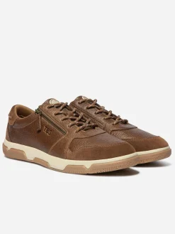 Tennis Homme Doublée Textile Cuir Tabac GEDEZIP