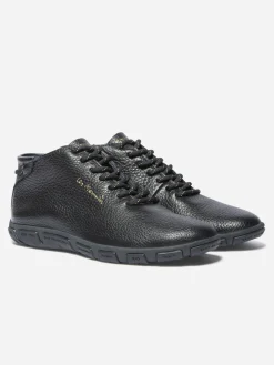 Tennis Montantes Femme Confort Marine Détail Or