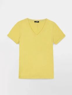 T-Shirt Femme Coton Bio Jaune ADINATEE