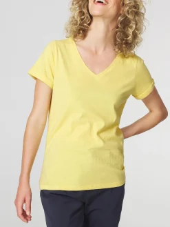 T-Shirt Femme Coton Bio Jaune ADINATEE