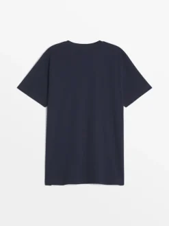 T-shirt Homme Coupe Ajustée Jersey Marine PIERETEE