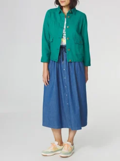 Veste Femme Boutonnée Vert MADIEVES