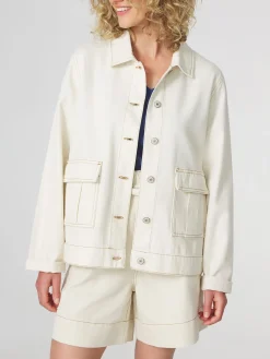 Veste Jean Blanc Femme FAHRAVES