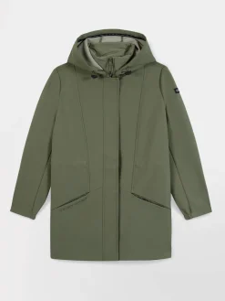 Veste Longue Femme Imperméable A Capuche Vert FANNYLON